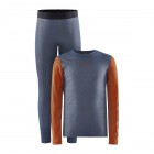 Dětský set Craft Core Warm Baselayer Junior 2-pack modrá s oranžovou